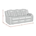 thumbnail image 5 of Picket House Furnishings Amias Power Motion Sofa - Pebble Black, 5 of 5