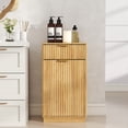 thumbnail image 6 of TrumanPick Single Tilt Out Trash Can Cabinet for 10 Gallon Pull-Out Waste Bin, Free Standing Kitchen Trash Can with Drawers, Oak, 6 of 11