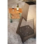 46" Bronze Pyramid Outdoor Gas Chiminea with Screen - LP
