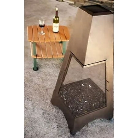 46" Bronze Pyramid Outdoor Gas Chiminea with Screen - LP