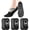 4*black, variant on 4 Pairs Yoga Socks for Women, Non Slip Pilates Socks Grip Socks for Workout, Dance, Barre, Hospital