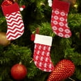 thumbnail image 4 of CNKOO Christmas Decorations Creative  Knitted Striped Christmas Socks Large Candy Socks, 4 of 6