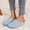 Blue, variant on Women's Flat Slide Mules Casual Fashion Closed Toe Round Toe Mesh Hollow Breathable Versatile Low-Cut Slip-On Flat Sandals for Daily Wear