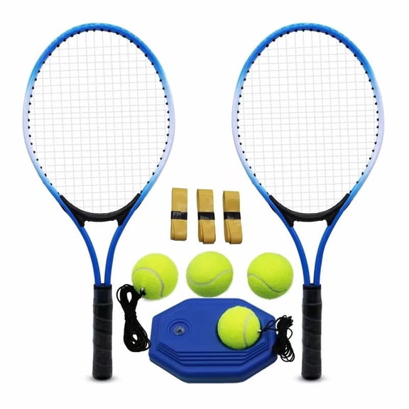 21 Inch Tennis Rackets 2 Players Recreational Tennis Racquet Set For Beginners And Professional With 4 Tennis Balls, 3 Overgrips, 1 Tennis Bag