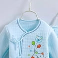 thumbnail image 3 of TAmten Preemie Clothes 7PCS Newborn 0-3M Boys Girls Baby Cotton Clothes Bib Tops Hat Pants Bellyband Suit Outfit Sets OneSize Light Blue ,0-3 Months, 3 of 4