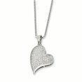 thumbnail image 1 of Sterling Silver & CZ Brilliant Embers Heart Necklace 18 Inch, 1 of 3