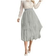 thumbnail image 1 of Women's Skirts Medium Length High Waisted Slimming Polyester Suitable for Spring Summer Daily Wear, 1 of 4
