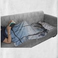 thumbnail image 5 of Urban Soft Flannel Fleece Throw Blanket, Modern Office Work Place View to City Architecture Contemporary Plan, Cozy Plush for Indoor and Outdoor Use, 50" x 70", Grey White Blue, by Ambesonne, 5 of 5