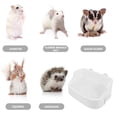 thumbnail image 3 of SOPOTUTU White Bunny Potty Cage Toilet Rectangular Plastic Litter Box for Small Pets, 3 of 8