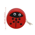 Animal Wooden Yoyos, Quality Toys for Kids with Sturdy Strings, Ladybug
