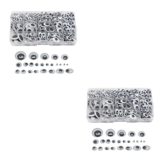 Seitruly Autoadhesivo Wiggle Googly Eyes para manualidades Proyectos de bricolaje Negro Blanco Blanco negro 2Conjunto