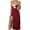 Wine, variant on Lingerie for Women Nightwear V Line Long Style Split Suspender Nightdress for Provocative Sleepwear and undergarment Wine M