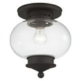 thumbnail image 6 of Livex Lighting - Harbor - Three Light Semi-Flush Mount  Antique Brass Finish, 6 of 7