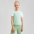 thumbnail image 3 of GYRATEDREAM Youth Girls Short Sleeve Sports Shirts Active Dry Fit Athletic Performance Clothes Kids Teens Loose Tees 5-12Y, 3 of 7