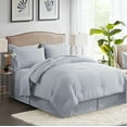 thumbnail image 2 of JML 8 Piece Bed In A Bag, Cationic Dyeing Cozy Comforter Bedding Set (Cal King, Navy), 2 of 6