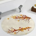 thumbnail image 3 of Autumn Leaves Falling Round Area Rugs for Bedroom Living Room, 5FT Soft Indoor Circle Carpets, Carpet Home Decor Floor Mat, 3 of 6