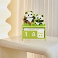 thumbnail image 4 of Calendar Planner Cute Pandas Wooden Calendar Ornaments Wooden Perpetual Calendar Reminder Board Friendly Materials Student Desktop Decoration And Practica Gifts Back to School Savings! Green, 4 of 6