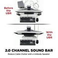 thumbnail image 6 of GOgroove UBR USB Computer Sound Bar Speaker with Angled Design and 3.5mm Headphone & Microphone Jack, 6 of 9