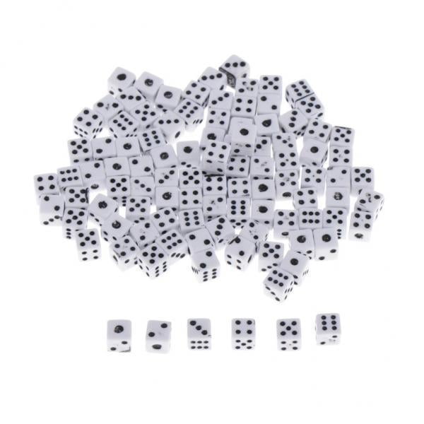 2x 100 Piezas de 5 Mm de Seis Caras D6 Dados Muere para Mazmorras Y Juego de Dragones Sunnimix Dados Cuadrados de 6 Caras 5mm