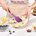 thumbnail image 4 of Set of 4 Kitchen Silicone Spatulas,8x1.6In/20.5x4cm Heat-Resistant Silicone Spatula for Scraping,Dishwasher Safe,Purple Baking Tool for Mixing, 4 of 6