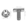 thumbnail image 2 of FONWILYO 10 Sets T-Bolt and Bolt Assortment in Silver for Fixing Sliding Mounting in Outdoor Use, 2 of 7