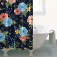 thumbnail image 4 of Pioneer Flower Floral Print Pattern Shower Curtain 36"x72", Bathroom Decorative Shower Curtain Set with 12 Hooks, Waterproof Washable, 4 of 6
