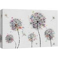 thumbnail image 3 of PixonSign Canvas Print Wall Art Multicolor Rainbow Dandelions Botanical Plants Digital Art Modern Art Farmhouse/Country Group Relax/Calm Multicolor Cool for Living Room, Bedroom, Office - 12"x18", 3 of 5