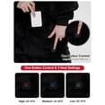 thumbnail image 2 of Heated Electric Wearable Blanket Throw Battery Operated Portable USB Cordless Outdoor Hoodie Sweatshirt， Black, 2 of 6