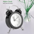 thumbnail image 2 of Reloj despertador portátil Jadeshay de Metal 3 pulgadas Negro, 2 of 8