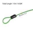 thumbnail image 2 of Uxcell 2.5mmx1.5m Coated Security Steel Cable Luggage Lock Wire Rope Double Loop Green, 2 of 5