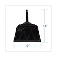 thumbnail image 2 of Boardwalk Metal Dust Pan, 12 x 14, 5" Handle, 20-Gauge Steel, Black, Each, 2 of 3
