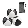 thumbnail image 1 of 3 pelotas de malabares, pelotas de malabares para entretenimiento, fácil agarre, accesorios pequeños y suaves para hacer malabares. Blanco y negro, 1 of 9