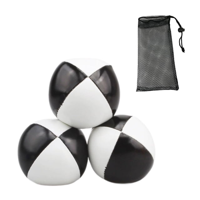 3 pelotas de malabares, pelotas de malabares para entretenimiento, fácil agarre, accesorios pequeños y suaves para hacer malabares. Blanco y negro