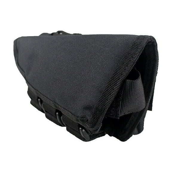 Tactical Buttstock Cheek Rest with Ammo Pouch - Multi-Gun Compatible Holder