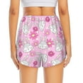 thumbnail image 2 of Lsque Sunflower Rabbit Printed Women's Running Shorts with Liner Pockets,Elastic Quick Dry Workout Athletic Gym Yoga Shorts,Womens High Waist Shorts-Large, 2 of 9