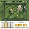 thumbnail image 5 of Waleaf 6x4x4 Outside Dog Kennel with Roof for Large Dogs,Heavy Duty Welded Wire Steel Dog Playpen Fence with Secure Lock, Pet Pen with UV-Resistant Waterproof Cover (69.1''L x 50.4''W x 56.6'H), 5 of 7