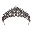 thumbnail image 1 of SHISUYAN Beaupretty Vintage Baroque Crown Alloy Headdress Retro Rhinestone Crown Bridal Tiara Hair Accessory Wedding Headpiece, 1 of 9