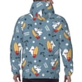 thumbnail image 7 of Lsque Surf Shark Pattern Casual Men's Hoodie,Hooded Sweatshirt with Kangaroo Pocket,Pullover Hoodie-Medium, 7 of 7