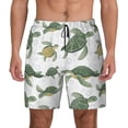 thumbnail image 3 of Uemuo Cute Turtle Pattern Mens Swim Trunks Quick Dry Board Shorts with Mesh Lining, Stretch Beach Shorts Quick Dry No-Chafing Board Shorts-Large, 3 of 9