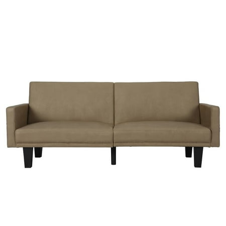 DHP Metro Split Microfiber Convertible Sofa in Tan ...