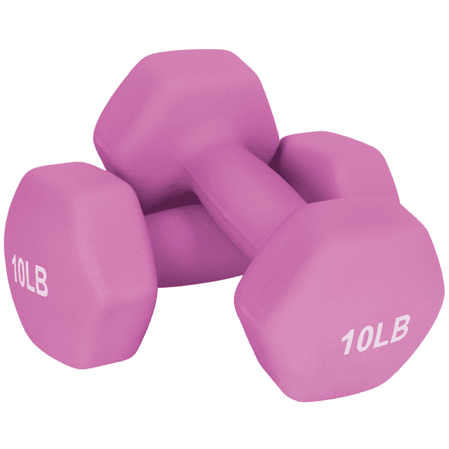Set de 2 Mancuernas X-Rush Hexagonales de 10 lbs (20 lbs) con Recubrimiento de Neopreno Violetas