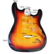 Electric Guitar Body Poplar Wood Electric Guitar Barrel For DIY Electric Guitar(orange)