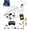 Three Batteries, variant on Rc Paper Airplane DIY Kit Electric Remote Control Plane with Gyro Stabilizer Dual Propellers Foldable Lightweight Glider Tool for Hobbyists and Beginner Flyers