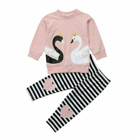 

Toddler Kids Baby Girls Cotton Outfits Unicorn Clothes T Shirt Tops+Leggings US