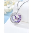 thumbnail image 5 of WINNICACA Phoenix Necklace 925 Sterling Silver Purple Crystal Pendant Phoenix Rising Jewelry Birthday Valentines Mothers Day Gifts for Women, 5 of 6