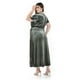 thumbnail image 3 of Vestido envolvente de terciopelo Roman Fashion /Tallas Extras, 3836 (Verde militar) verde oscuro 42, 3 of 8