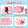 thumbnail image 5 of Burbujas para niños – Máquina de burbujas para niños pequeños, niñas, niños, regalos de fiesta en interiores y exteriores – Cámara automática de burbujas con luces y música (cámara de burbujas de cerdo) ER Rojo Verde, 5 of 5