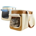 thumbnail image 3 of Portador de mascotas para gatos Bolsas de lona con ventana de malla Bolsas de viaje con cre Meterk Bolsa de lona, 3 of 7