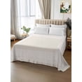 thumbnail image 2 of Cream Greek Key Full Size Flat Sheet, Wrinkleproof & Fadeproof Cooling Flat Bed Sheet Only, Geometric Greece Ancient Farmhouse Geo Breathable Soft Bedding Top Sheets 81 x 96 Inches, 2 of 8