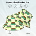 thumbnail image 2 of Sikiie Turtle On Skateboard Reflective Double-Sided Bucket Hat, Sun Hat, for Gardening, Beaching, Camping, Hiking, Fishing, 2 of 6